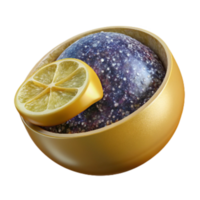 magnificent modern Sliced Lemon Top View Isolated Transparent Background png