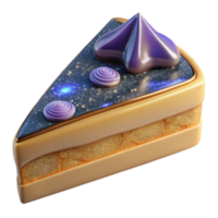 beautiful classic Slice of Cake Top View Isolated Transparent Background professional png