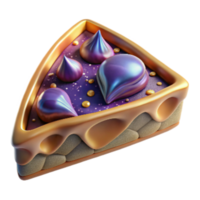 dramatic modern Slice of Pie Top View Isolated genuine png