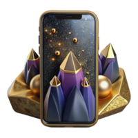 impressive creative Smart Phone Front View Isolated Element authentic png