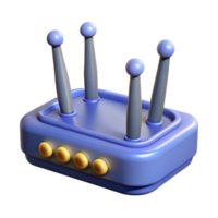 magnificent modern Network router with multiple antennas authentic png