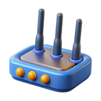 impressive rustic Network router with multiple antennas high quality png