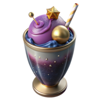vibrant minimalist Smoothie Isolated with Fruit and Yogurt and Transparent Background high resolution png