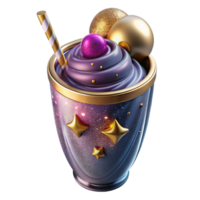 dramatic abstract Smoothie Isolated with Fruit and Yogurt and Transparent Background genuine png