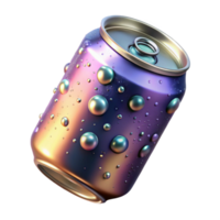magnificent modern Soda Can with Bubbles and Condensation and Transparent Background high quality png