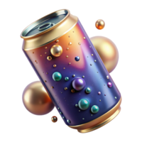 stunning traditional Soda Can with Bubbles and Condensation and Transparent Background original png