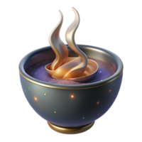 vibrant rustic Soup Bowl Isolated with Steam and Transparent Background original png