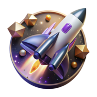 stunning abstract Space Shuttle in Orbit Against Starry Background Cutout premium png