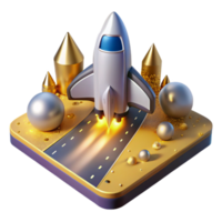 serene artistic Space Shuttle Landing on Runway Cutout Isolated Element original png