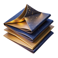 dramatic vintage Stack of Papers Angled View Isolated Element exclusive png
