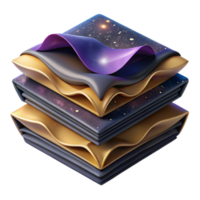 wonderful traditional Stack of Papers Side View Isolated detailed png