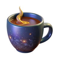 Maravilhoso artístico vapor café caneca isolado em transparente fundo com sutil sombra exclusivo png