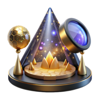 stunning minimalist Stage Spotlight Transparent Background with Glow png