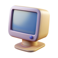wonderful modern CRT monitor, old computer display high resolution png