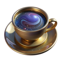 magnificent vintage Teacup with Saucer Top View Transparent Background exclusive png