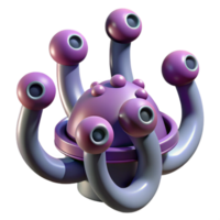 elegant artistic Alien tentacle with suction cups high resolution png