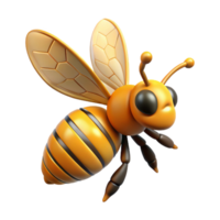 impressive artistic Honeybee in flight wings spread high resolution png