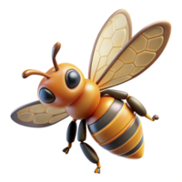 extraordinary modern Honeybee in flight wings spread professional png