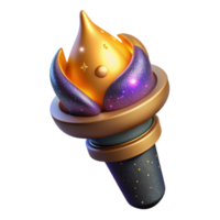 extraordinary artistic Torch Flame with Realistic Lighting Isolated genuine png