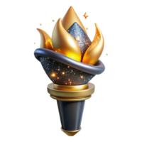 wonderful classic Torch Flame with Sparks Isolated high quality png