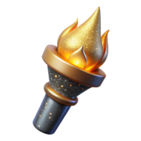 extraordinary traditional Torch Flame with Sparks Isolated authentic png