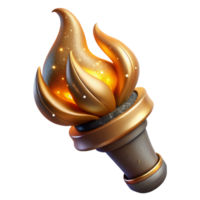 magnificent modern Torch Flame with Wind Effect Isolated original png