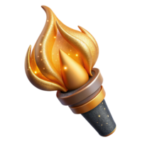 stunning artistic Torch Flame with Wind Effect Isolated original png