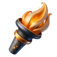 stunning modern Torch Flame with Wind Effect Isolated png