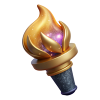 vibrant vintage Torch Flame with Wind Effect Isolated high resolution png