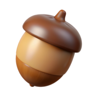 beautiful rustic Single acorn brown and shiny exclusive png