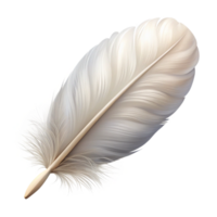 elegant creative Single feather white and fluffy high quality png
