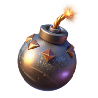 wonderful abstract Unlit Bomb with Burning Fuse Isolated original png
