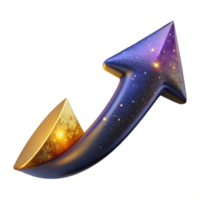 impressive vintage Upward Arrow Isolated with Gradient Effect high quality png