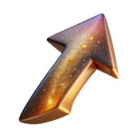 magnificent artistic Upward Arrow Isolated with Gradient Effect high resolution png