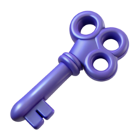 wonderful abstract Skeleton key, intricate design, high resolution png