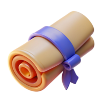 beautiful modern Scroll, rolled up, tied with ribbon, high resolution png