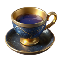 extraordinary creative Vintage Teacup with Saucer Side View Isolated professional png