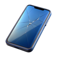 extraordinary abstract Smartphone with cracked screen authentic png