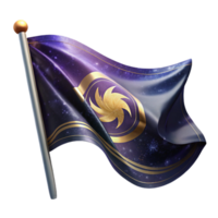 impressive minimalist Waving Flag with Symbolic Design Unity Concept Isolated premium png