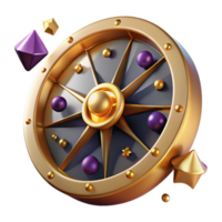 beautiful minimalist Wheel of Fortune Landing on Jackpot Isolated high quality png