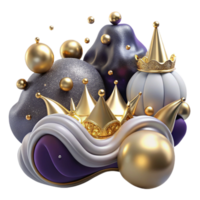 wonderful abstract Whimsical Waltz Quartet Isolated with Soft Focus original png