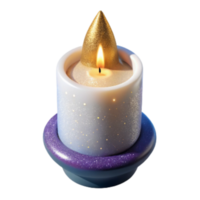 dramatic abstract White Candle Top Angle Isolated Transparent Background high resolution png