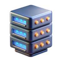 elegant contemporary Server rack with blinking lights authentic png