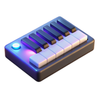 extraordinary vintage Keyboard with illuminated keys original png