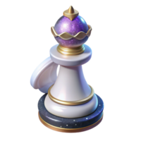 serene classic White Chess Piece Isolated on Transparent Background high resolution png