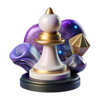 vibrant classic White Chess Pawn Front View Element professional png
