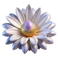 vibrant rustic White Daisy Flower Front View Transparent Background Cutout png