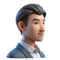 serene vintage Portrait of a man in profile, professional png