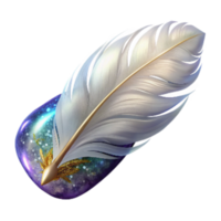elegant abstract White Feather Floating Isolated Element original png