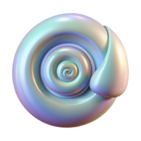 magnificent minimalist A single, perfect spiral shell with pearlescent texture, professional png